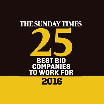 The Sunday Times - 25 Best Big Companies to work for 2016